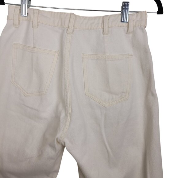 Relaxed Fit Straight Leg White Denim Trousers Jeans 28in Waist - Picture 7 of 8